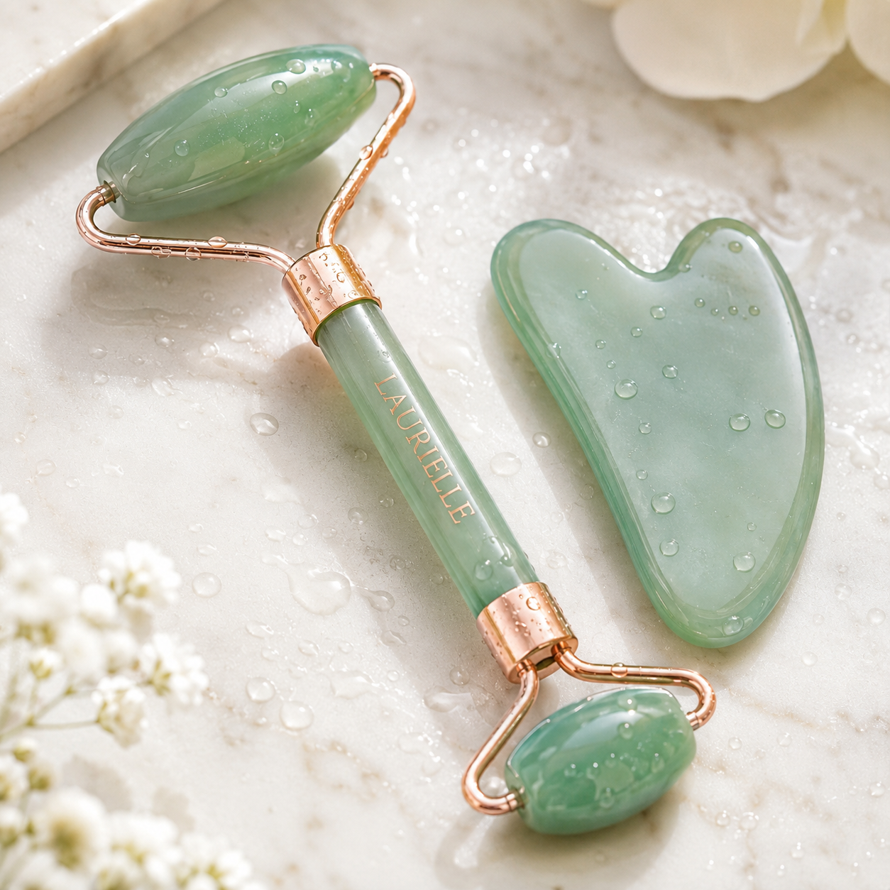Gua Sha Board 2PCS Massage Stone For Facial Body Skincare Roller Scraping Massager Natural Resin Facial Lifting Scraper Neck Anti Wrinkle Massager Tool